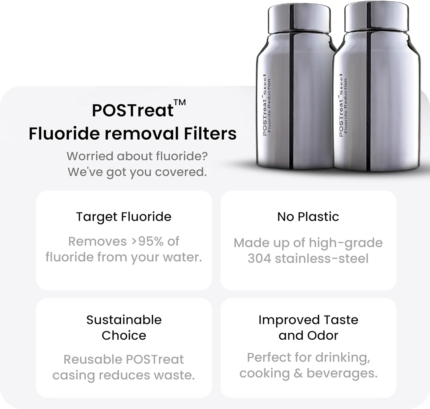 POSTreat™ Steel Fluoride & Arsenic Reduction Filter Elements