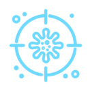 Virus icon indicating advanced filtration defense capabilities