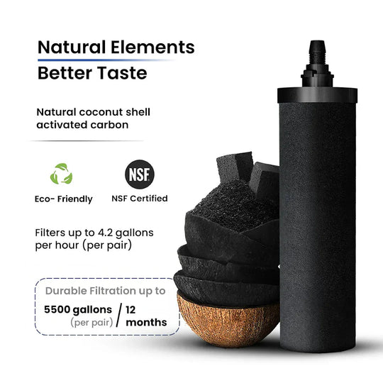 Phoenix Gravity natural coconut shell activated carbon filter with NSF certification